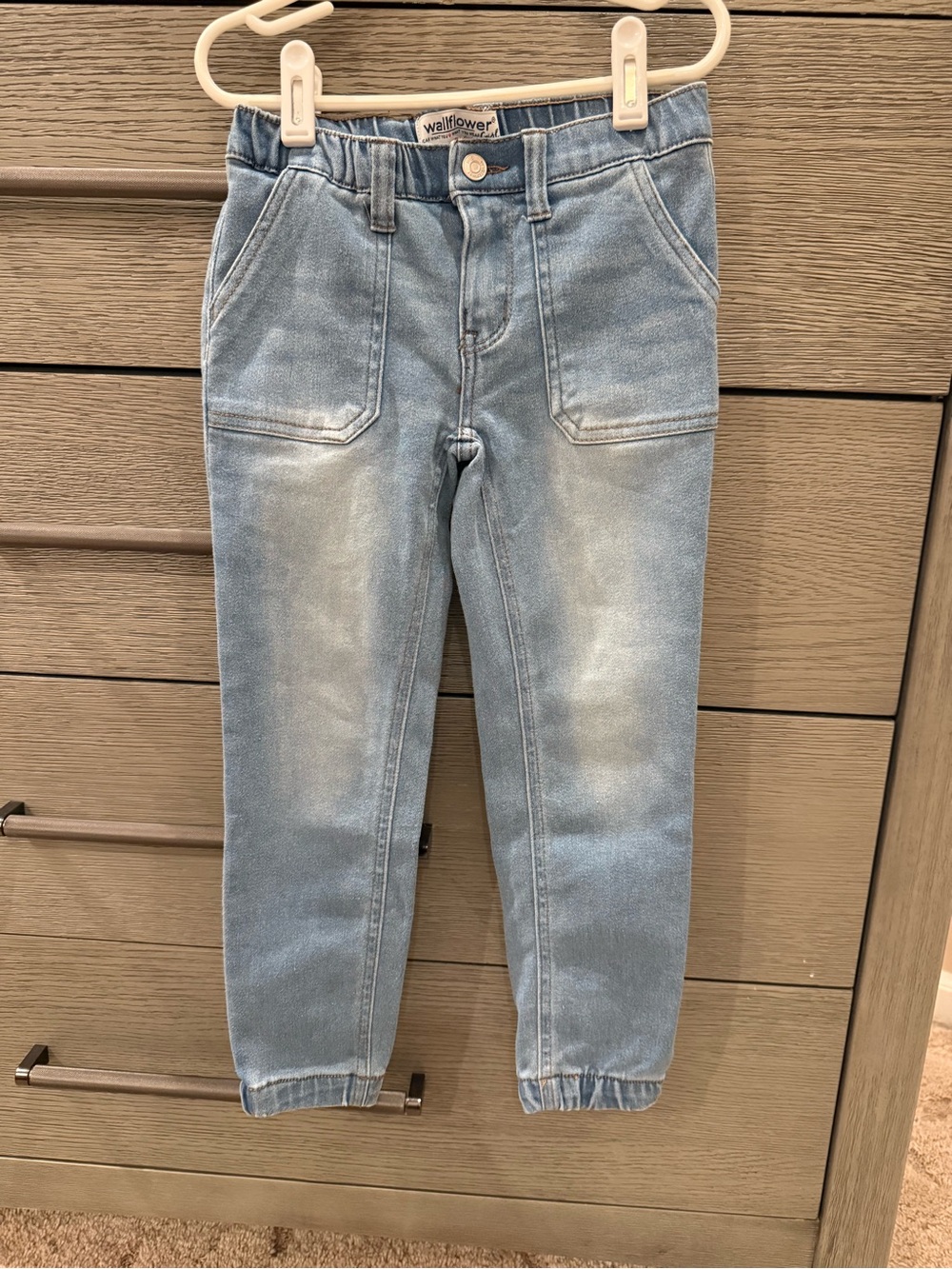 Wallflower Light Blue Girls' Denim Joggers